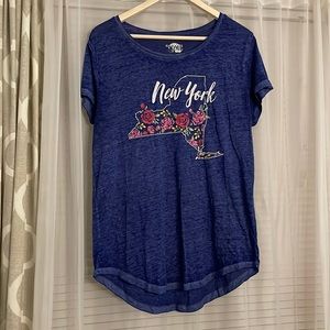 Blue New York State tshirt